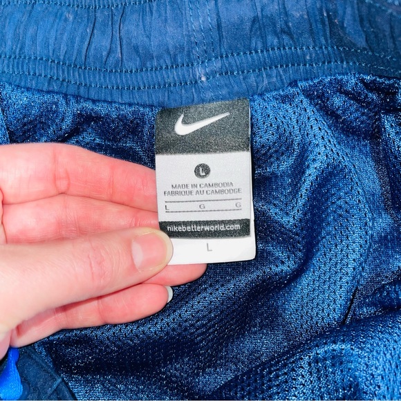 Nike Swim Trunks Blue Shorts with back zipper pocket - Picture 6 of 7